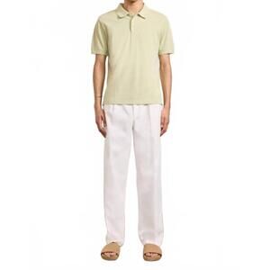 NEW FRESCOBAL CARIOCA horacio cotton polo button up in pistachio